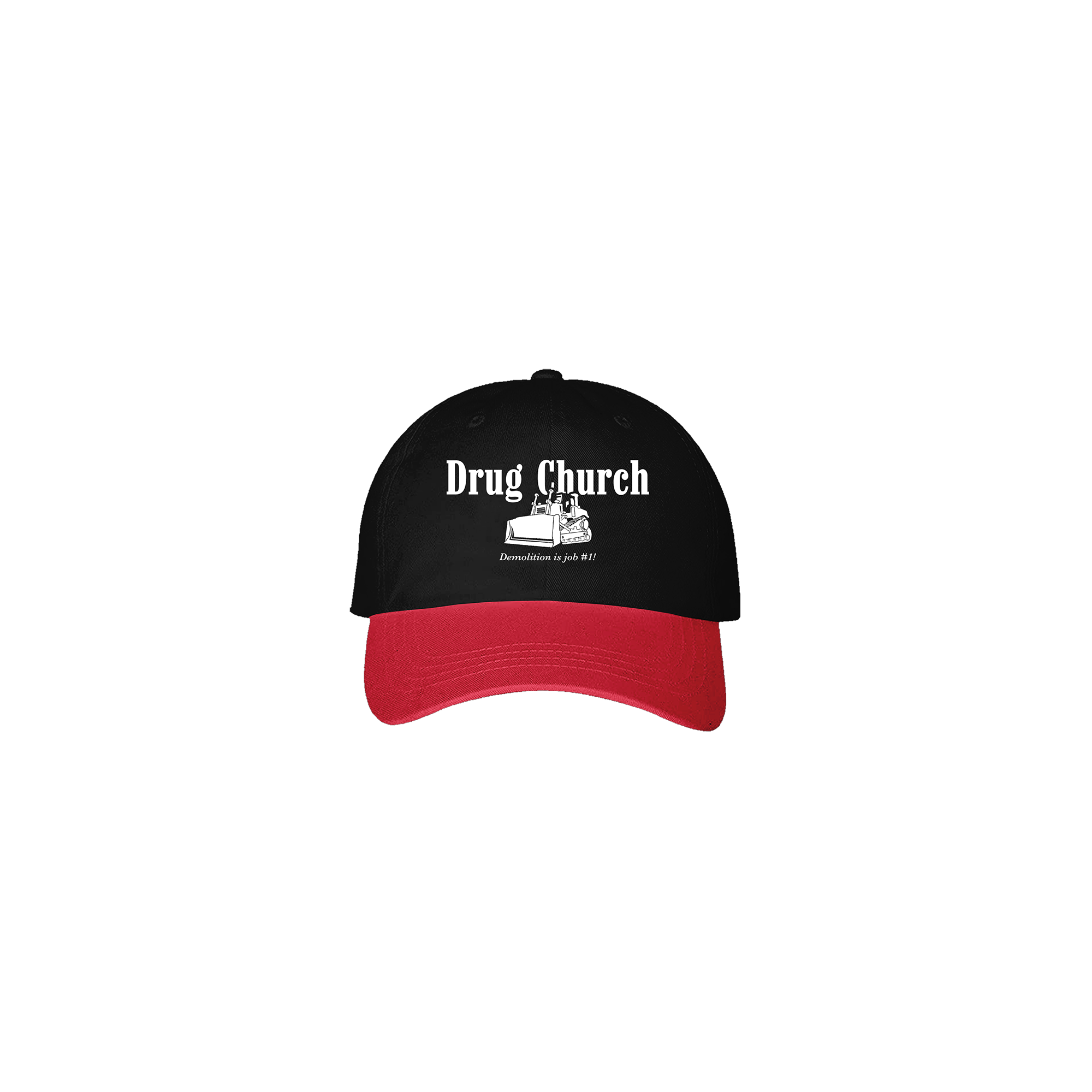 Drug church "demo" hat (black & red)